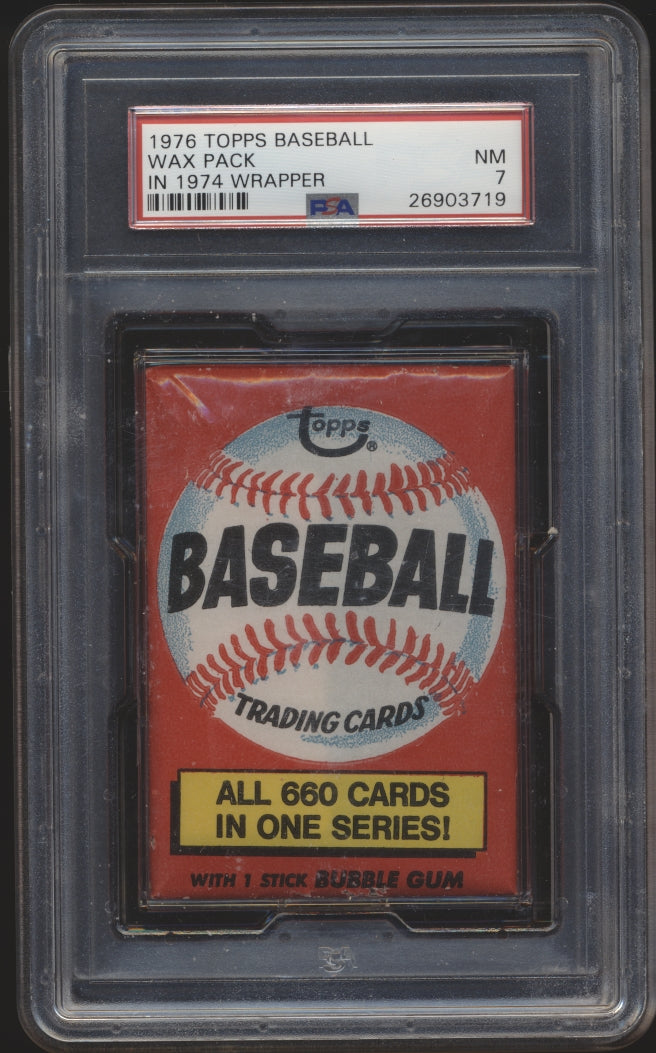 1976 Topps Baseball PSA Wax Pack Break from 572023 BurlsSports