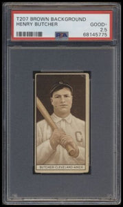 1912 T207 Brown Background Henry Butcher  Psa 2.5 Anonymous Back Factory 3