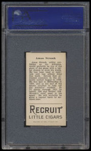 1912 T207 Brown Background Amos Strunk Psa 6 Recruit Back Factory 240