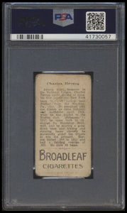 1912 T207 Brown Background Charles Herzog  Psa 1.5 Broadleaf Back