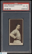 Load image into Gallery viewer, 1912 T207 BROWN BACKGROUND FRANK CHANCE PSA 4 Recruit Back Factory 240