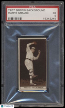 Load image into Gallery viewer, 1912 T207 BROWN BACKGROUND HARRY KRAUSE  PSA 5 Recruit Back Factory 606