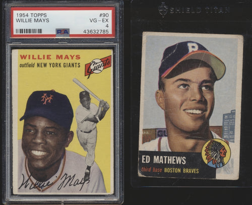 Vintage Mixer ~ 50 Spots featuring 1954 Topps Mays & 10 '51 Bowman Set Break Spots