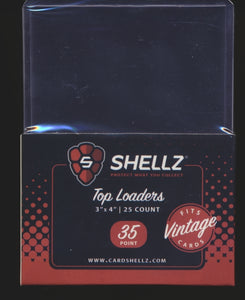 Shellz Vintage Toploader (Fits 1952-1956) Cards - Blue UV Hint