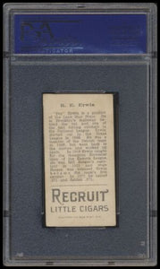 1912 T207 BROWN BACKGROUND R.E. ERWIN PSA 5 Recruit Back Factory 606