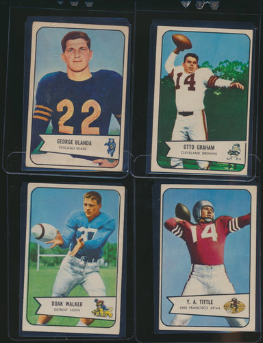 1954 Bowman Football Low to Mid-Grade Set Break Pricing Info (Limit 10)