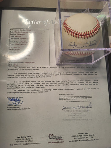 Autograph Mini Mixer (21 spots, no limit) featuring Signed Willie Mays Baseball