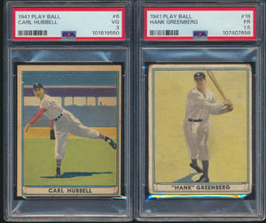1941 Play Ball Complete Set Group Break #9 (Low to mid Grade, Limit 2)