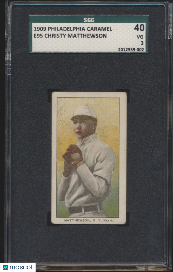 1909 Philadelphia Caramel (E95) Christy Matthewson SGC 3