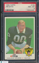 Load image into Gallery viewer, 1969 Topps #163 Jim Otto PSA 8 S26-02h