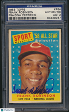 Load image into Gallery viewer, 1958 Topps 484 Frank Robinson All Star Autograph PSA/DNA Authentic Auto