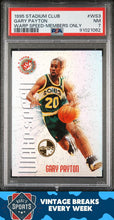 Load image into Gallery viewer, 1995 Stadium Club Warp Speed #WS3 Gary Payton Warp Speed-Members Only PSA 7