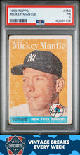Load image into Gallery viewer, 1958 Topps #150 Mickey Mantle PSA 1