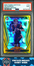 Load image into Gallery viewer, 2020 Panini Certified #101 Joe Burrow Mirror Orange PSA 9