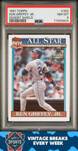 Load image into Gallery viewer, 1991 Topps Desert Shield #392 Ken Griffey Jr. Desert Shield PSA 8