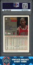 Load image into Gallery viewer, 1997 Topps #123 Michael Jordan Minted In Springfield PSA 9 (light chip case)