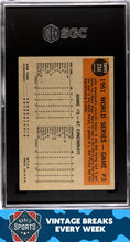 Load image into Gallery viewer, 1962 Topps #234 World Series Game #3 SGC 4
