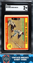 Load image into Gallery viewer, 1961 Topps #307 World Series Game #2 SGC 2