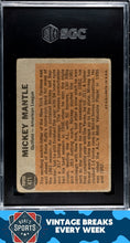Load image into Gallery viewer, 1962 Topps #471 Mickey Mantle All-Star SGC 1