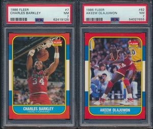 1986 Fleer Basketball Set Break #13 ALL PSA 7 with Stickers (Limit 3 Max)