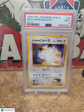 Load image into Gallery viewer, 1999 Pokemon Japanese Gym 2 Giovanni's Meowth Japanese LV.17 PSA 9 #52