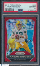 Load image into Gallery viewer, 2015 Panini Prizm Aaron Rodgers #112 Red PSA 10