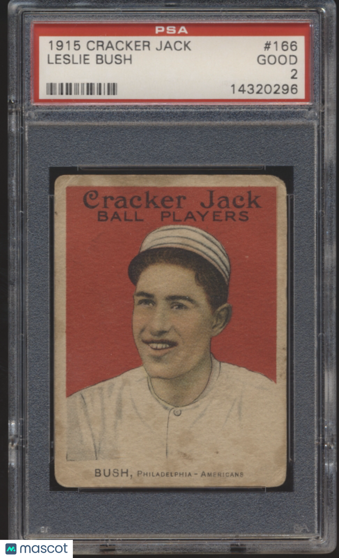 1915 Cracker Jack Leslie Bush #166 PSA 2