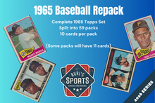 Load image into Gallery viewer, 1965 Topps Baseball Set Break Repack ~ Burl's Classic Cardboard