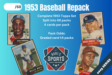 Load image into Gallery viewer, 1953 Topps Baseball Set Break Repack ~ Burl&#39;s Classic Cardboard