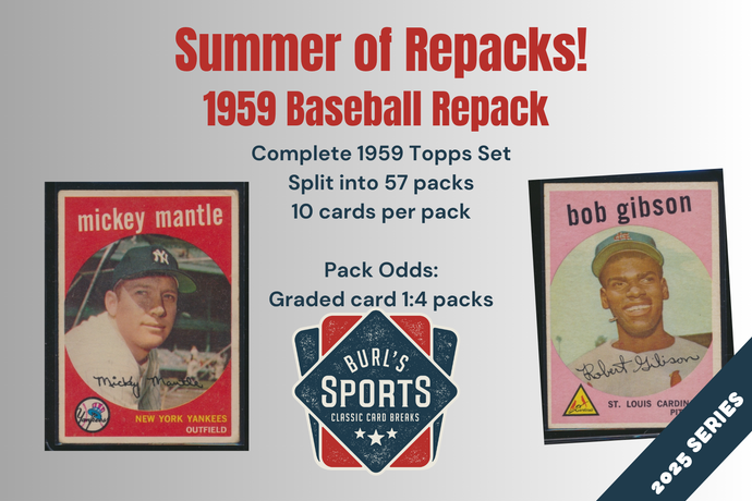 1959 Topps Baseball Set Break Repack ~ Burl's Classic Cardboard