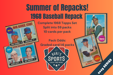 Load image into Gallery viewer, 1968 Topps Baseball Set Break Repack ~ Burl&#39;s Classic Cardboard