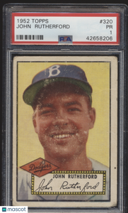 1952 Topps John Rutherford #320 PSA 1