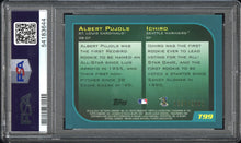 Load image into Gallery viewer, 2001 Topps Traded A. Pujols Ichiro #T99 Gold PSA 9