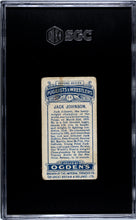 Load image into Gallery viewer, 1909 Ogden&#39;s Cigarettes Pugilists &amp; Wrestlers Jack Johnson #55 SGC A