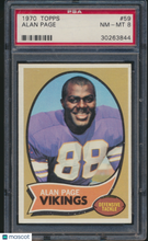 Load image into Gallery viewer, 1970 Topps Alan Page #59 PSA 8