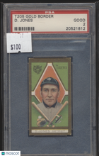 Load image into Gallery viewer, 1911 T205 Gold Border D. Jones PSA 2