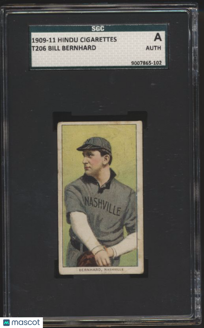 1909-11 Hindu Cigarettes (T206) Bill Bernhard SGC A
