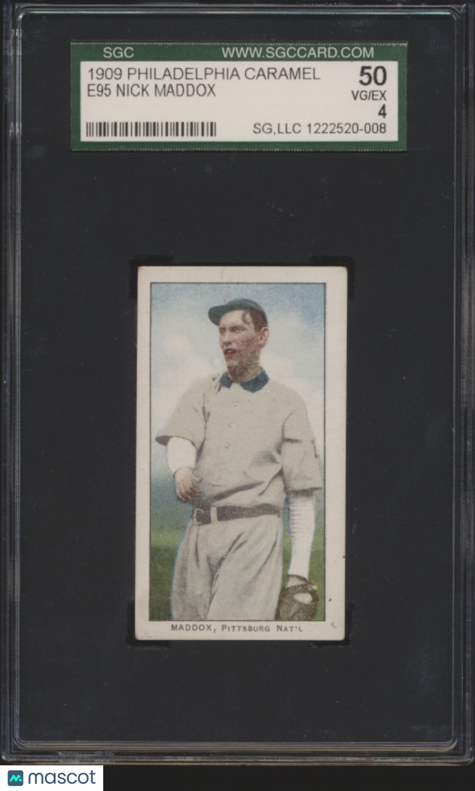1909 Philadelphia Caramel (E95) Nick Maddox SGC 4