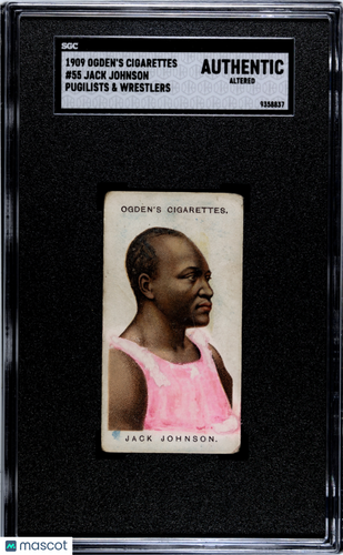 1909 Ogden's Cigarettes Pugilists & Wrestlers Jack Johnson #55 SGC A