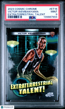 Load image into Gallery viewer, 2023 Topps Cosmic Chrome Extraterrestrial Talent Victor Wembanyama #ET16 PSA 9