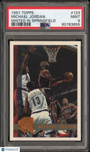 Load image into Gallery viewer, 1997 Topps Michael Jordan #123 Minted In Springfield PSA 9