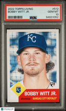Load image into Gallery viewer, 2022 Topps Living Bobby Witt JR. #512 PSA 10