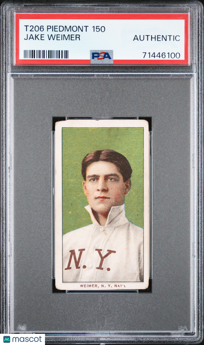 1909-11 T206 Piedmont 150 Jake Weimer PSA A