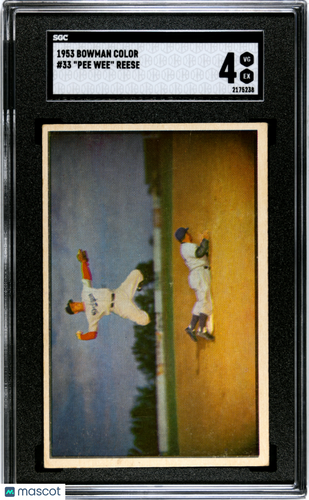 1953 Bowman Color #33 Pee Wee Reese SGC 4