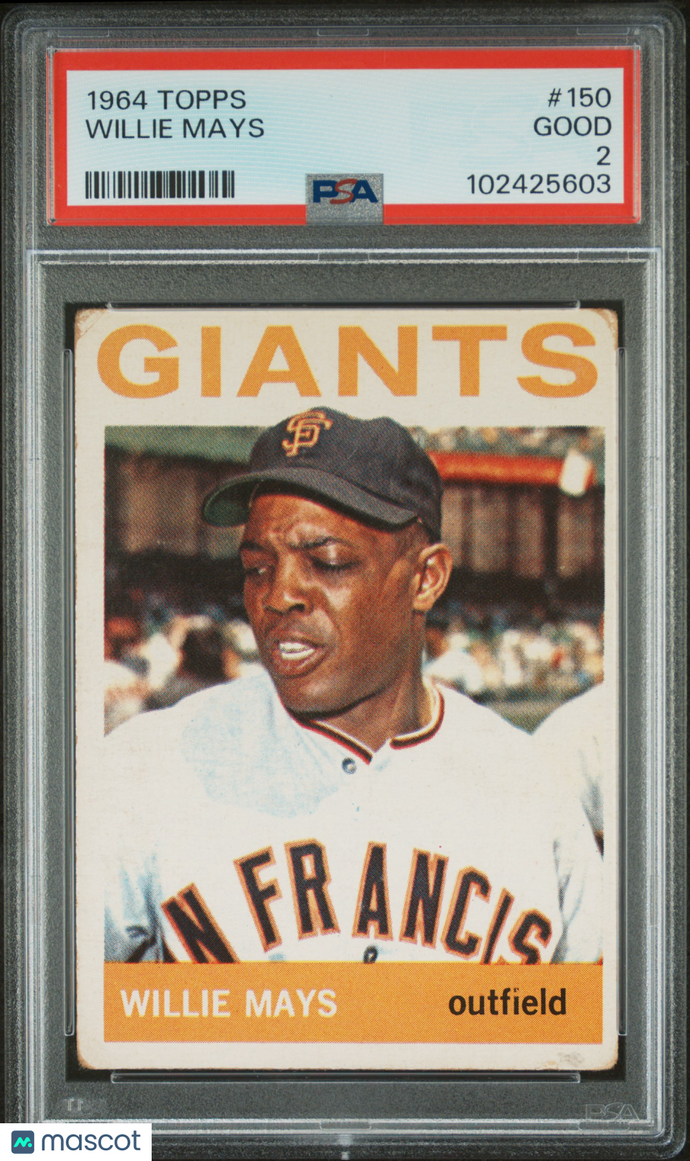 1964 Topps Willie Mays #150 PSA 2