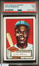 Load image into Gallery viewer, 1983 Topps &#39;52 Reprint Jackie Robinson #312 PSA 7