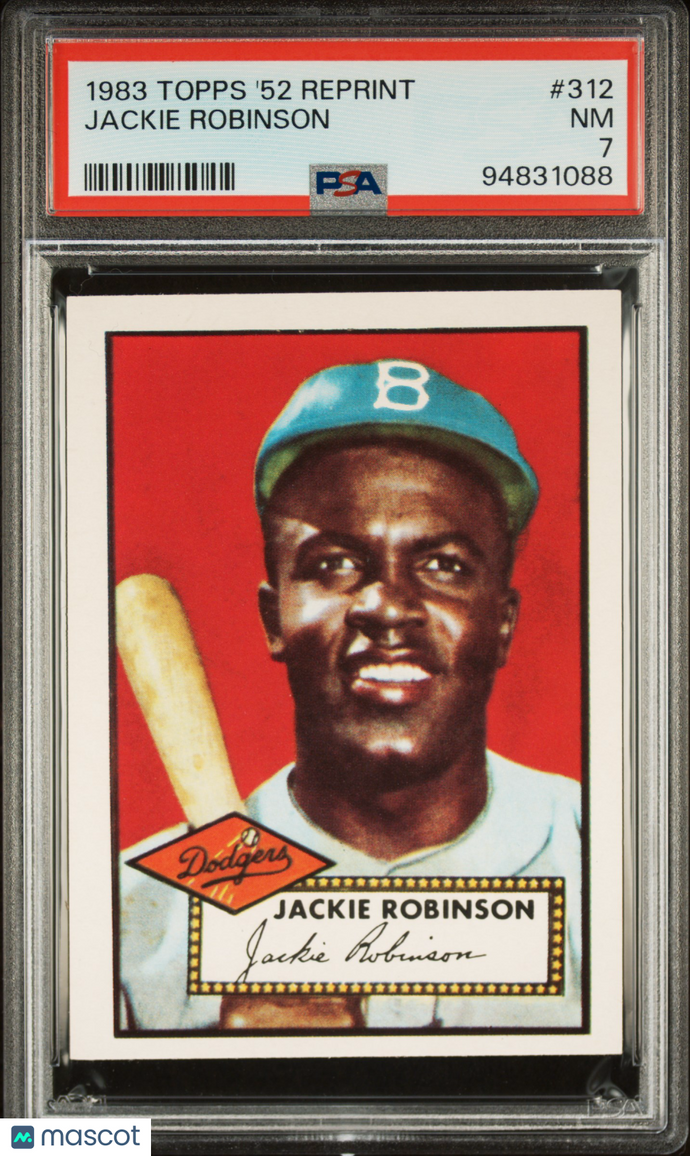 1983 Topps '52 Reprint Jackie Robinson #312 PSA 7