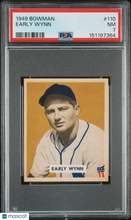 Load image into Gallery viewer, 1949 Bowman Early Wynn #110 PSA 7