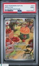 Load image into Gallery viewer, 2024 Pokemon SSP EN-Surging Sparks Appletun Illustration Rare PSA 9 #211