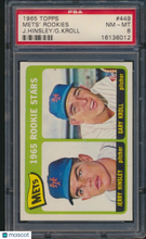 Load image into Gallery viewer, 1965 Topps #449 Mets' Rookies J.Hinsley/G.Kroll PSA 8 S26-00n